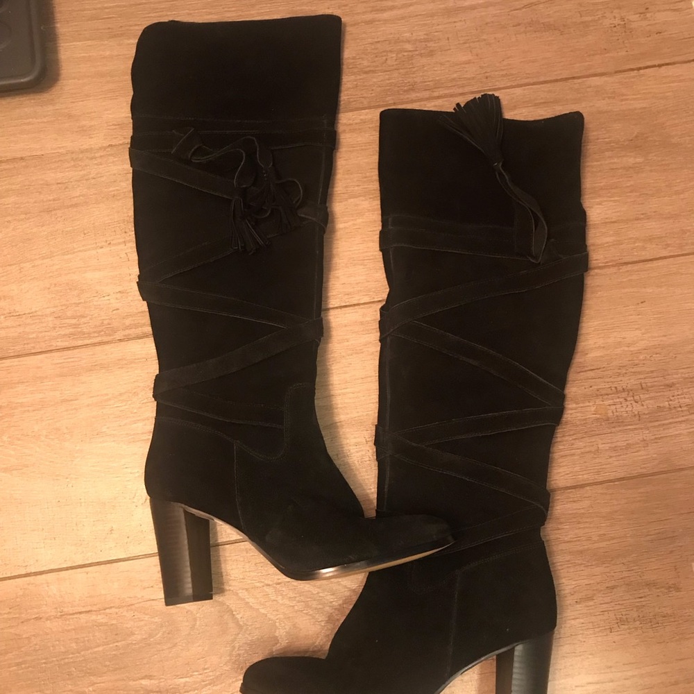Sak’s fifth ave Mariann tasseled knee-high boots